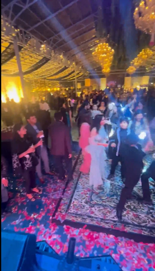 Guests dancing to Mehfil-E-Murshid Band's live performance of popular wedding dance numbers